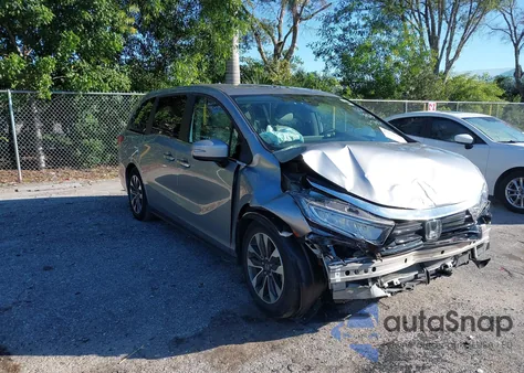 2022 Honda Odyssey Ex-L из США, поврежденный, VIN 5FNRL6H74NB065915